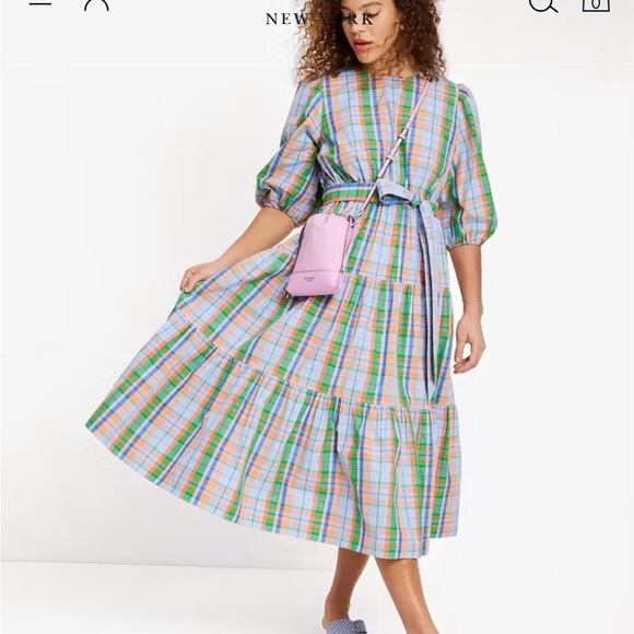 Kate spade plaid midi dress - Picture 6 of 8
